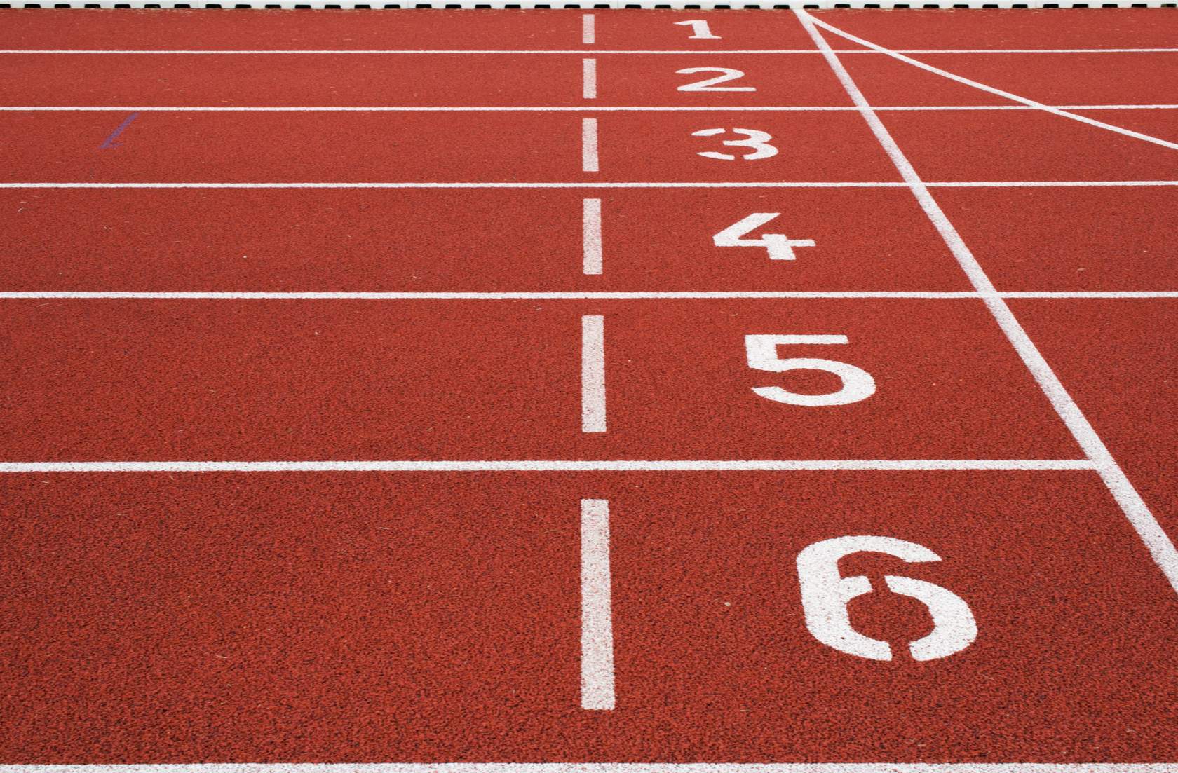 An image of a running track with numbers on it representing a derived stimulus relation example.