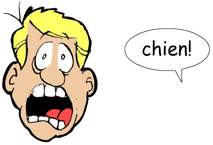 A cartoon man with a speech bubble that says cheen.