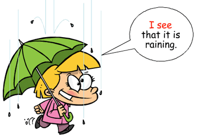 I see that it is raining cartoon clipart.