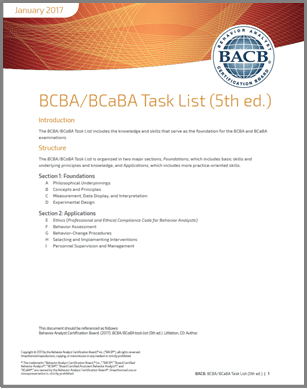 BCBA Task List 6th Ed.
